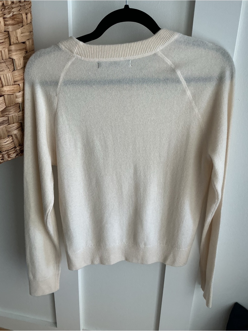 Quince Soft Cream Cashmere Crewneck Pullover - Picture 2 of 3